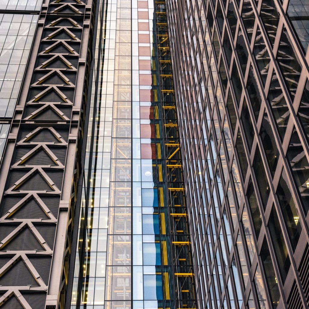 Office buildings in The City of London, London, England